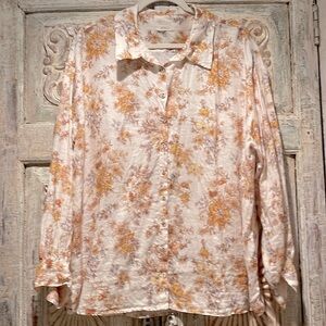 EUC, Like New, Spell & The Gypsy Medowland Linen Floral Top /XXL/